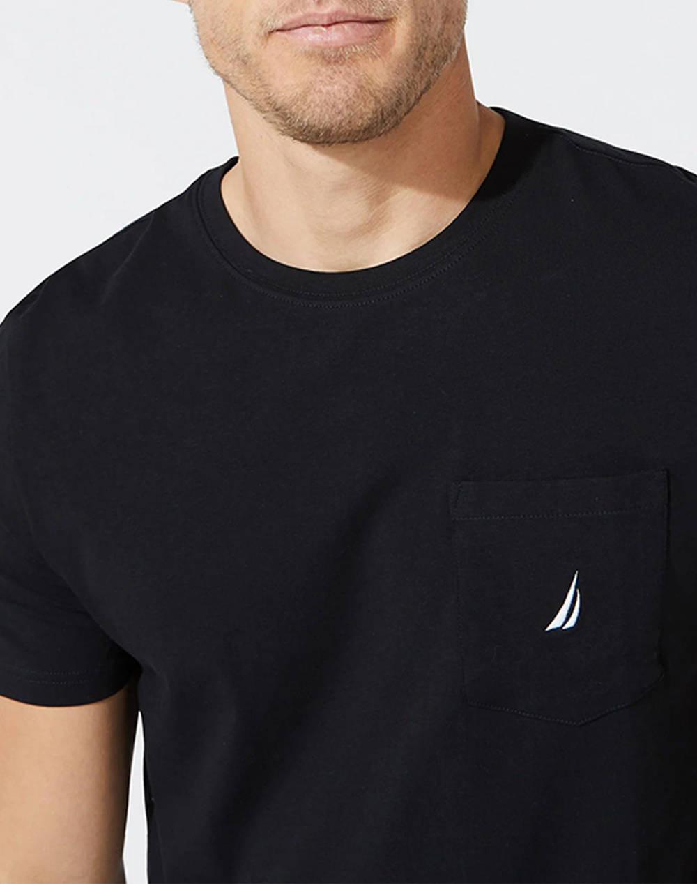 NAUTICA BLUZA T-SHIRT ΚΜSS ANCHOR POCKET TEE