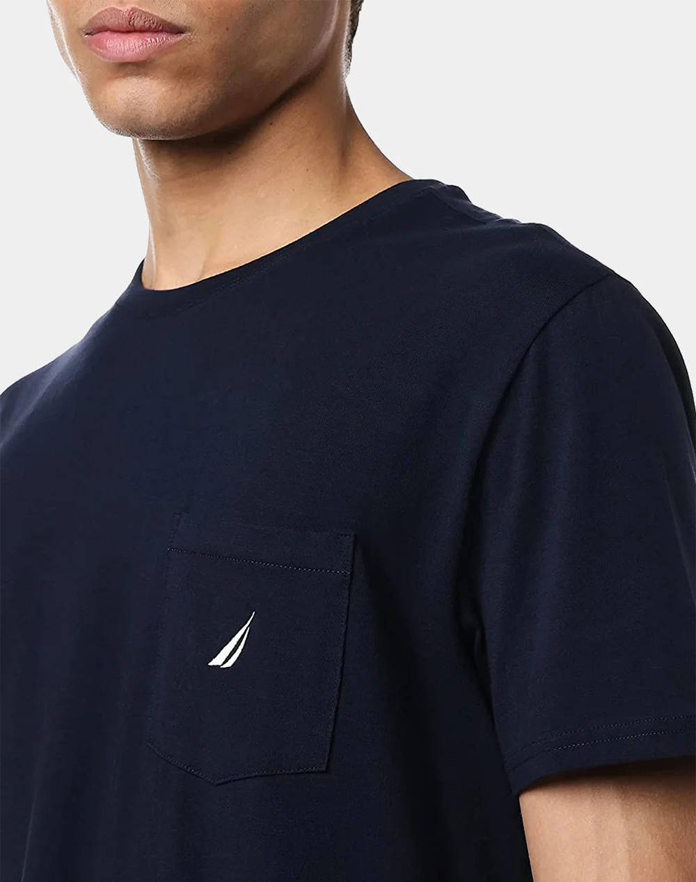 NAUTICA BLUZA T-SHIRT ΚΜSS ANCHOR POCKET TEE