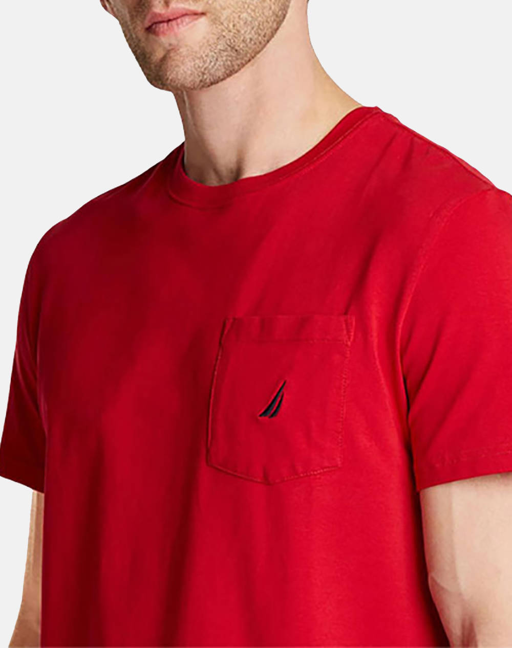 NAUTICA BLUZA T-SHIRT ΚΜSS ANCHOR POCKET TEE