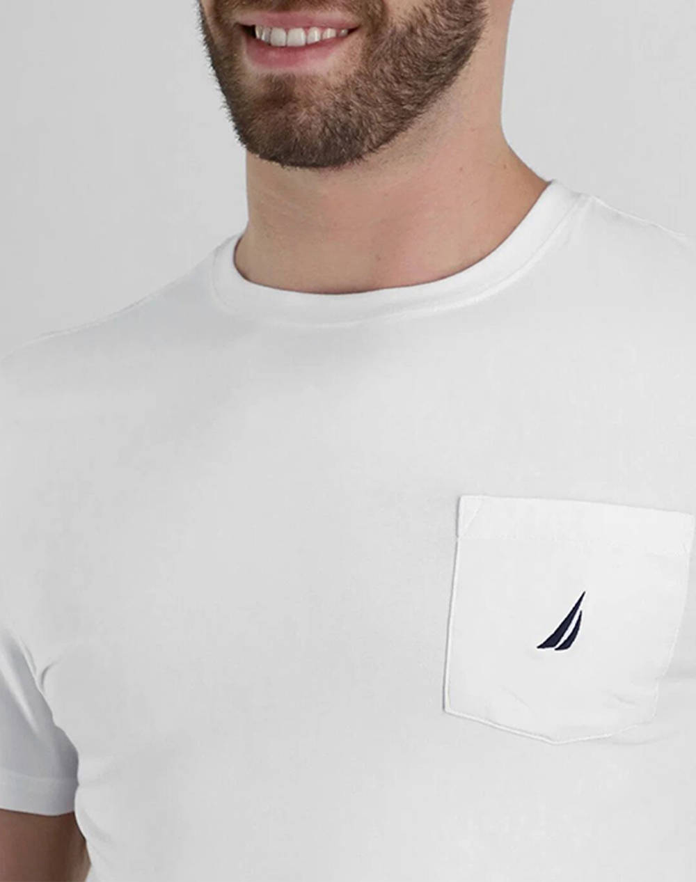 NAUTICA BLUZA T-SHIRT ΚΜSS ANCHOR POCKET TEE