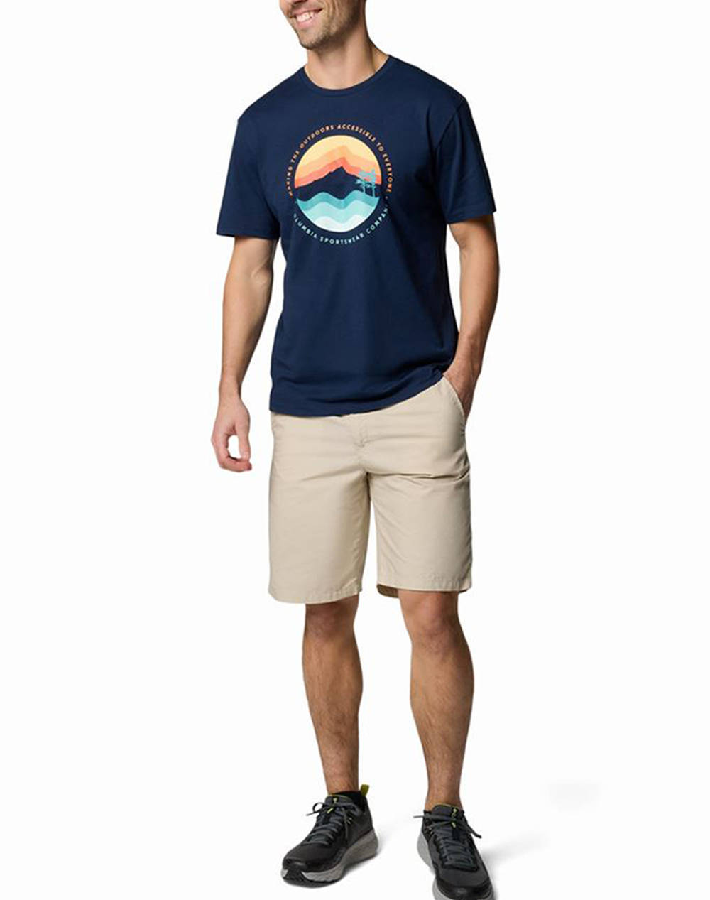 COLUMBIA Bluza de barbati Path Lake™ Graphic Tee II