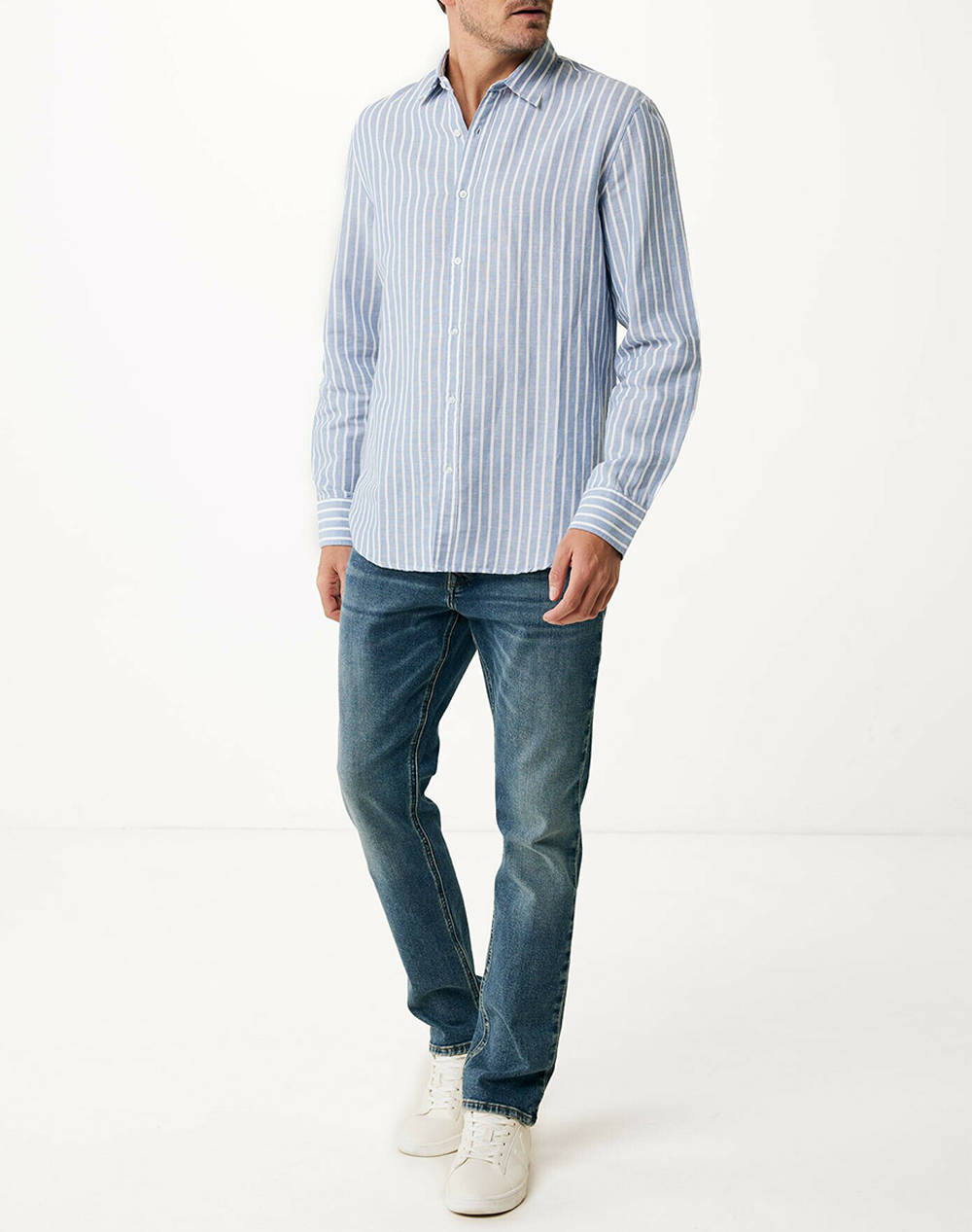 MEXX AIDEN Basic linen shirt striped