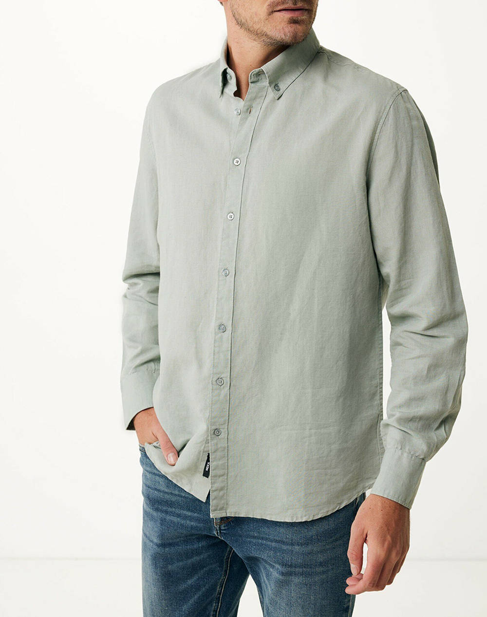 MEXX CALEB Basic linen shirt