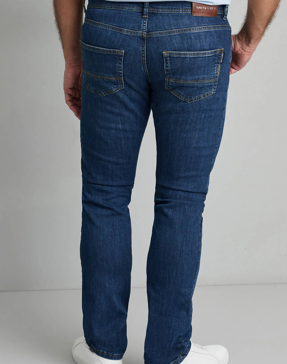 NAVY&GREEN PANTALONI DENIM NORMAL WAIST