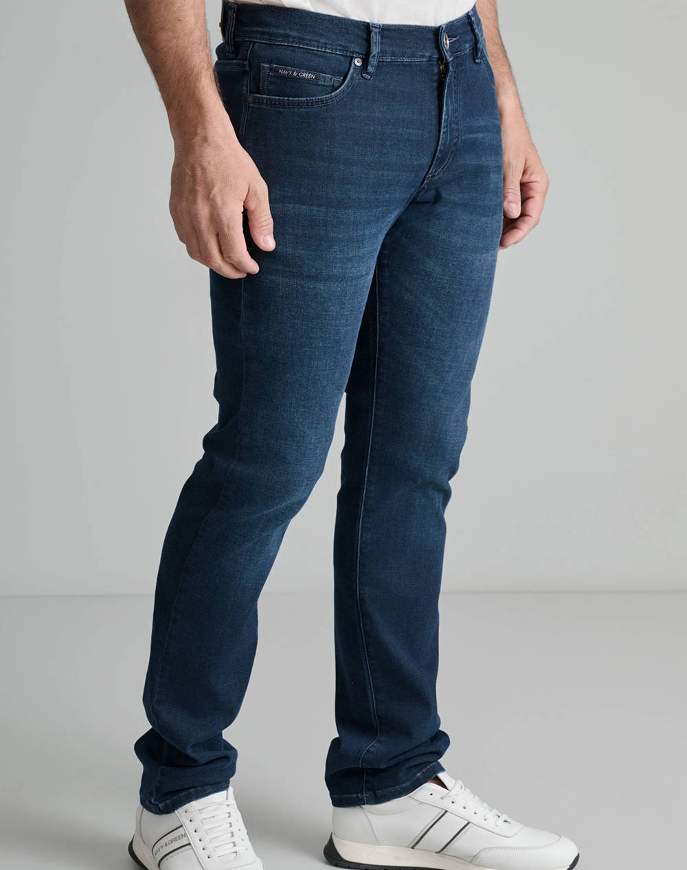 NAVY&GREEN PANTALONI DENIM LOW WAIST