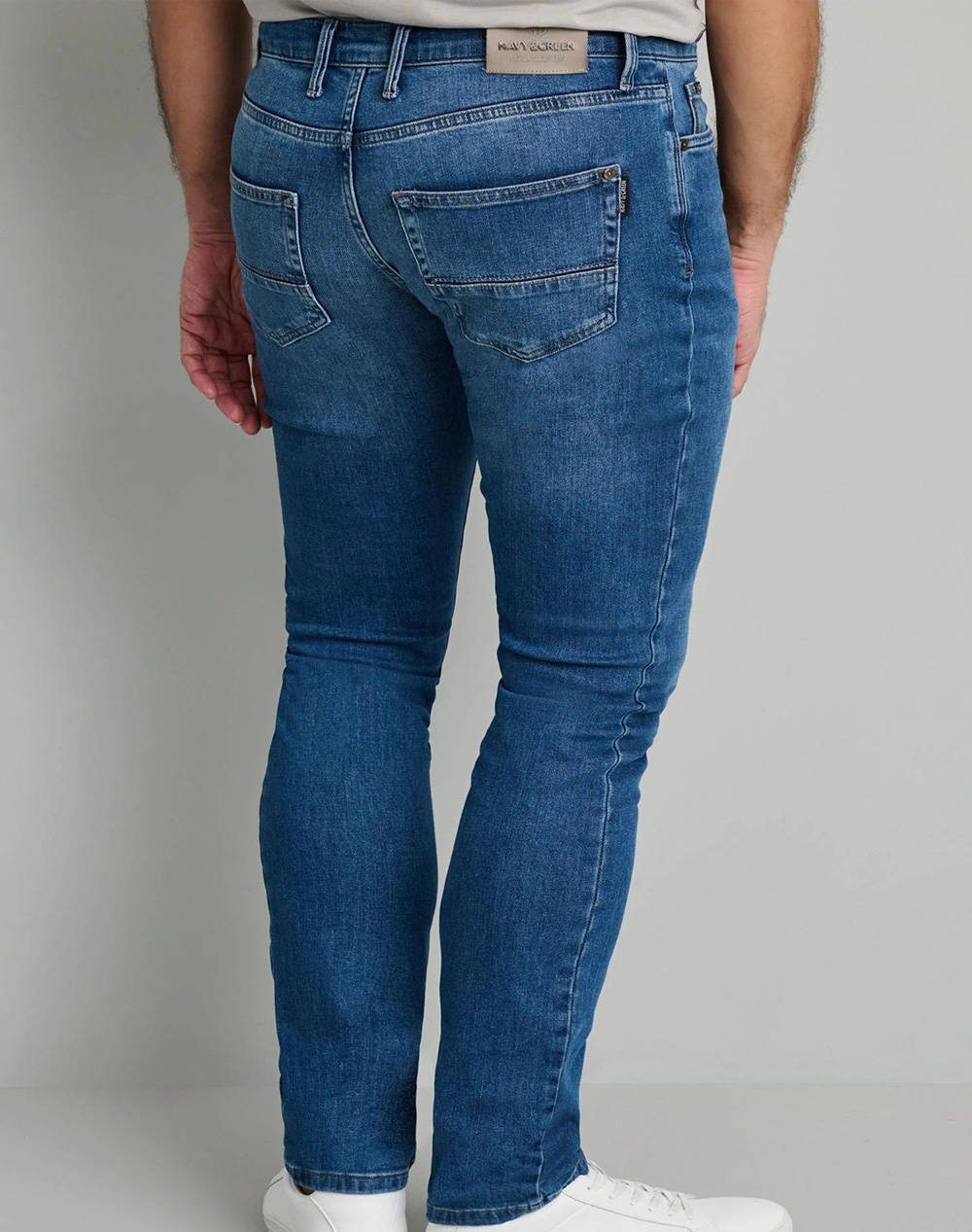 NAVY&GREEN PANTALONI DENIM LOW WAIST