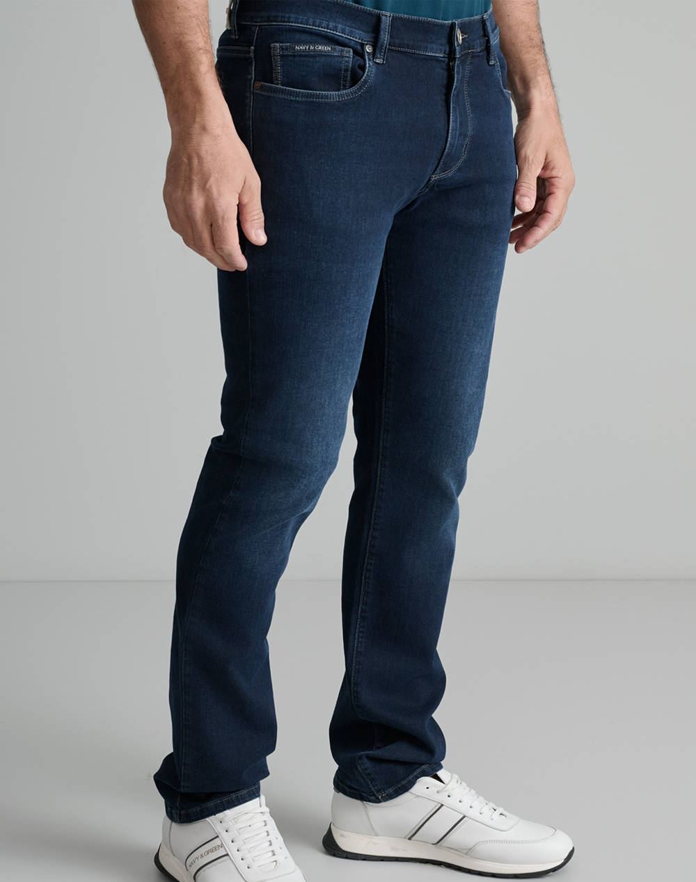 NAVY&GREEN PANTALONI DENIM NORMAL WAIST