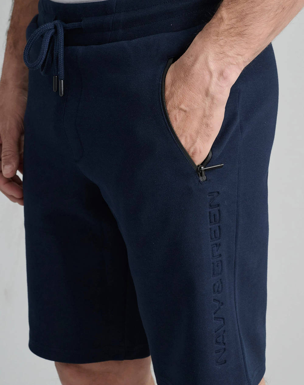 NAVY&GREEN BERMUDE JOGGING