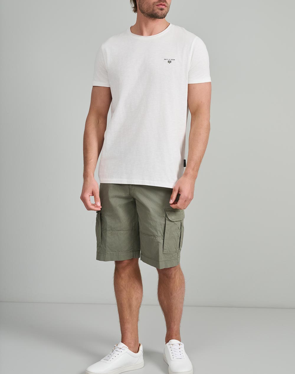 NAVY&GREEN BERMUDE CARGO