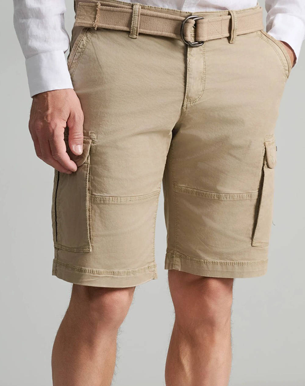 NAVY&GREEN BERMUDE CARGO CU CUREA