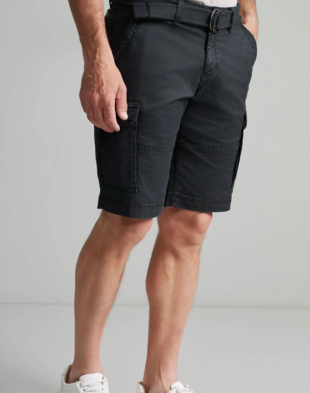NAVY&GREEN BERMUDE CARGO CU CUREA