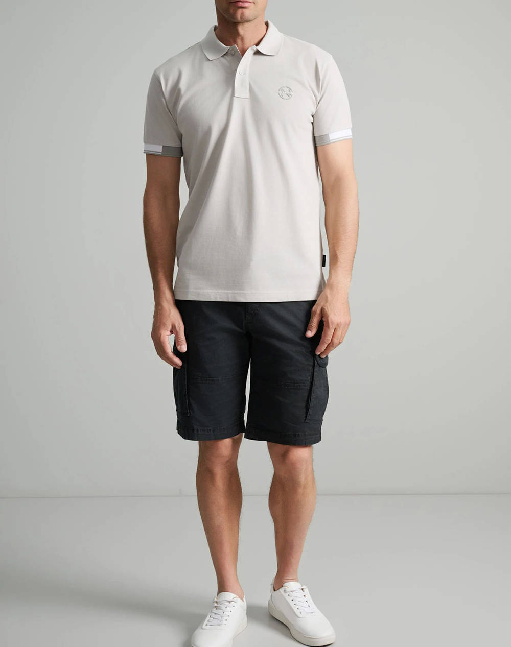 NAVY&GREEN BERMUDE CARGO CU CUREA