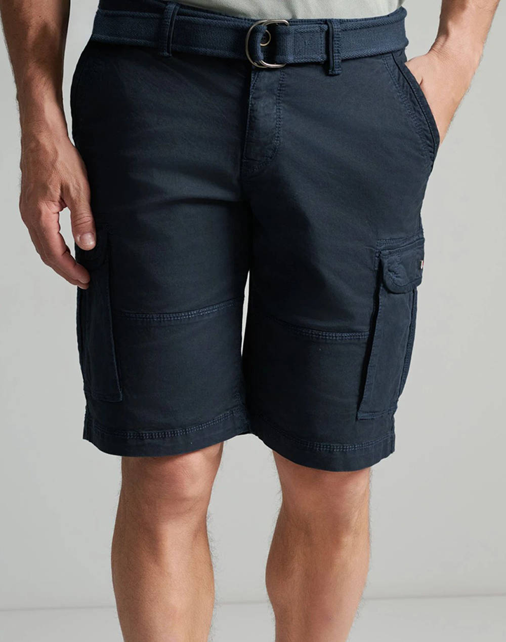NAVY&GREEN BERMUDE CARGO CU CUREA