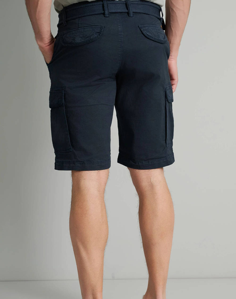 NAVY&GREEN BERMUDE CARGO CU CUREA