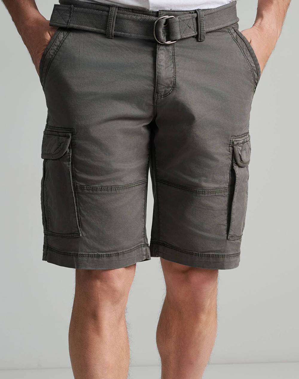 NAVY&GREEN BERMUDE CARGO CU CUREA