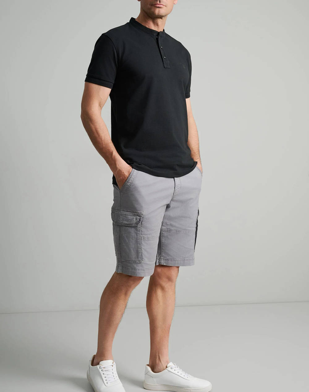 NAVY&GREEN BERMUDE CARGO CU CUREA