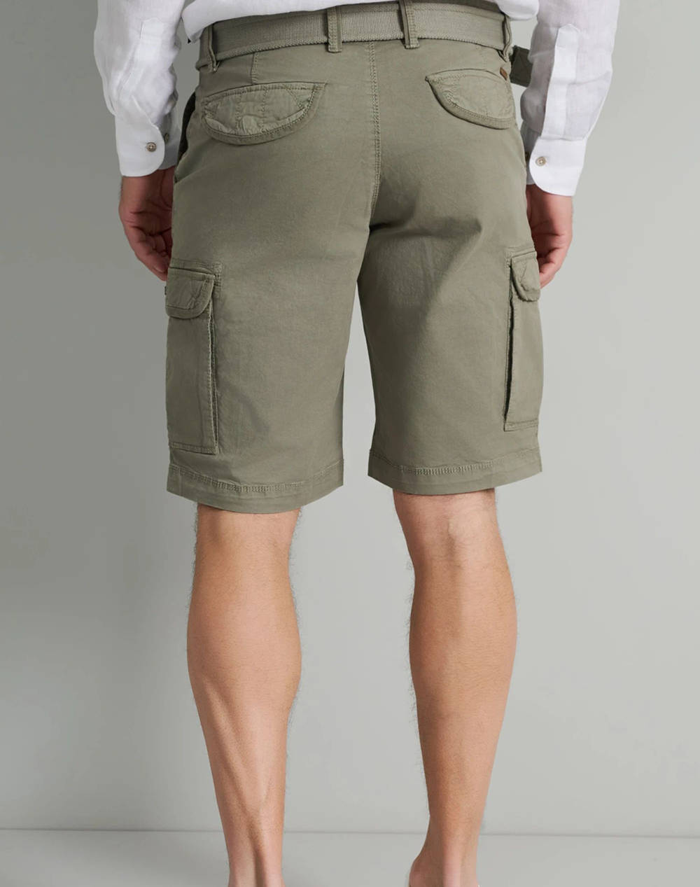 NAVY&GREEN BERMUDE CARGO CU CUREA