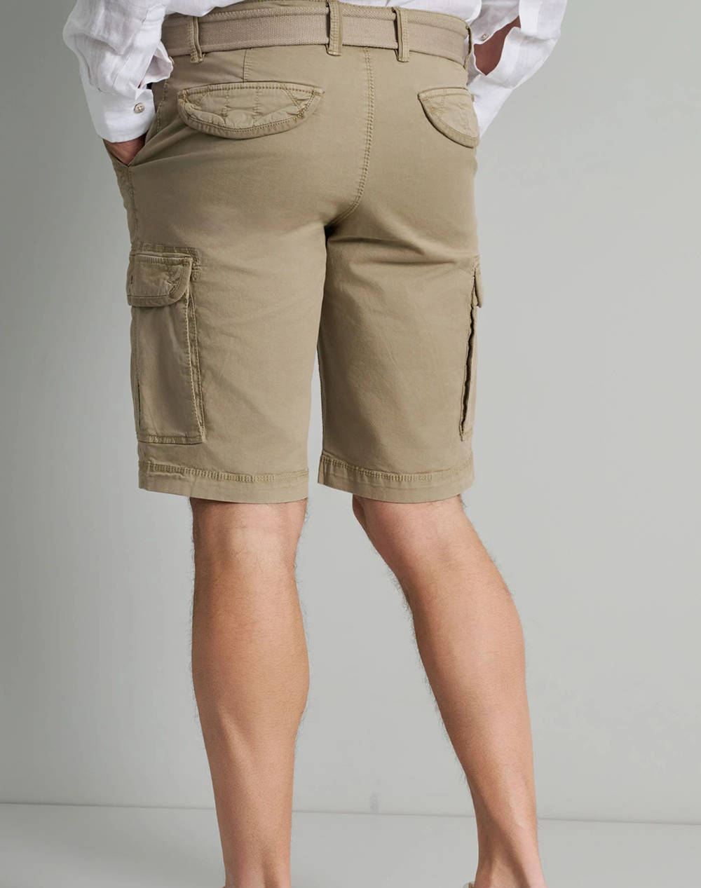 NAVY&GREEN BERMUDE CARGO CU CUREA