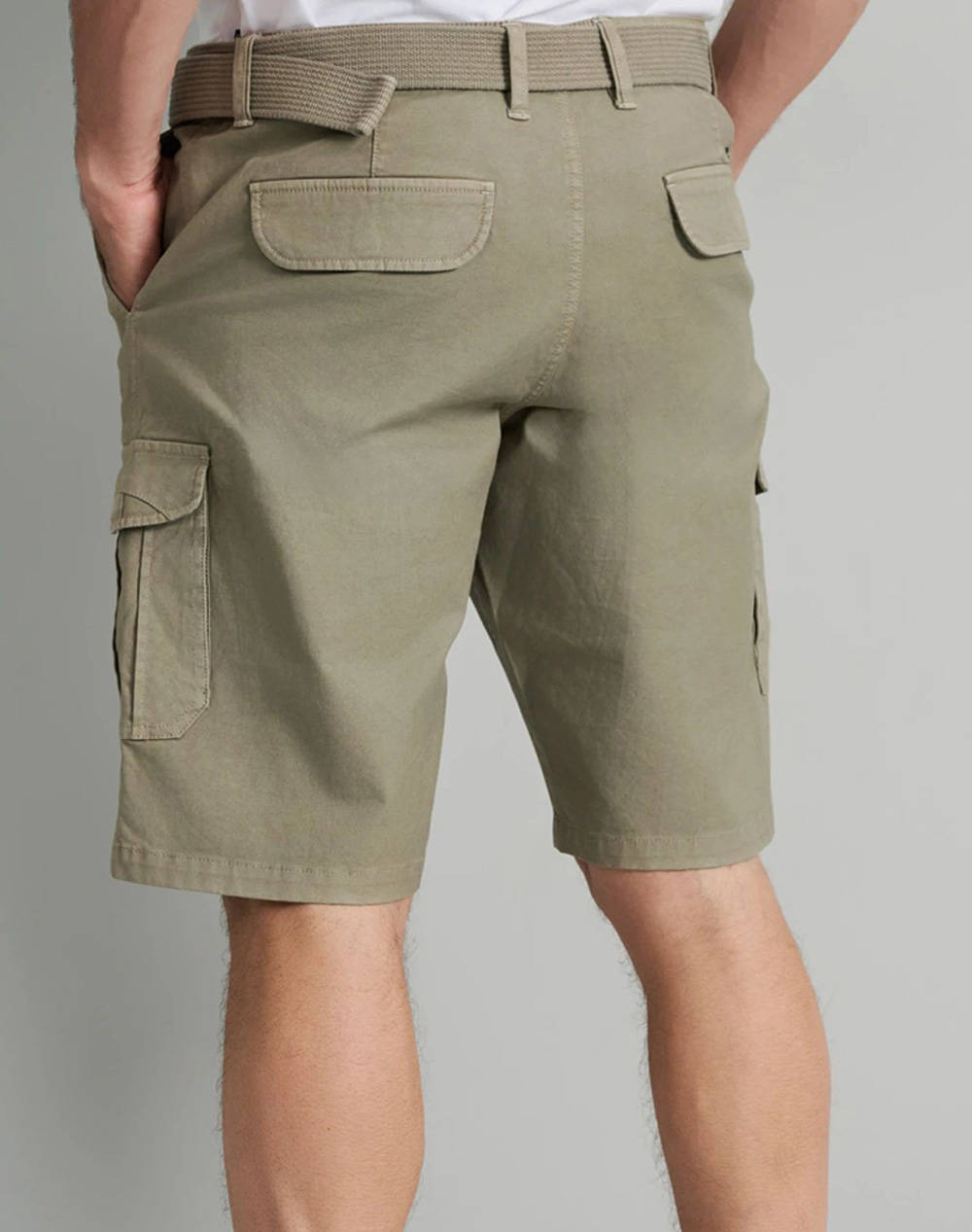 NAVY&GREEN BERMUDE-CARGO