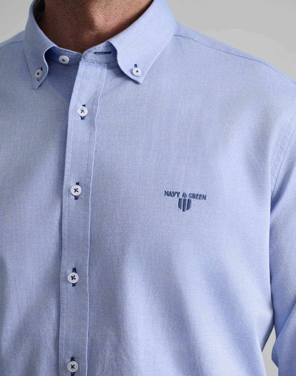 NAVY&GREEN CAMASA COMFORT FIT