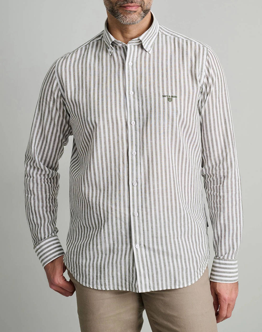 NAVY&GREEN CAMASA COMFORT FIT