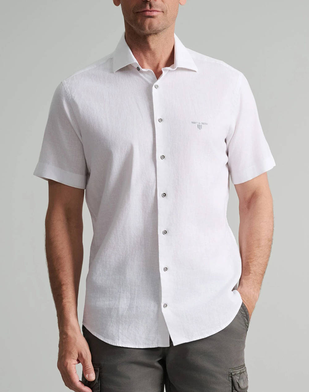 NAVY&GREEN CAMASA COMFORT FIT, MANECA SCURTA