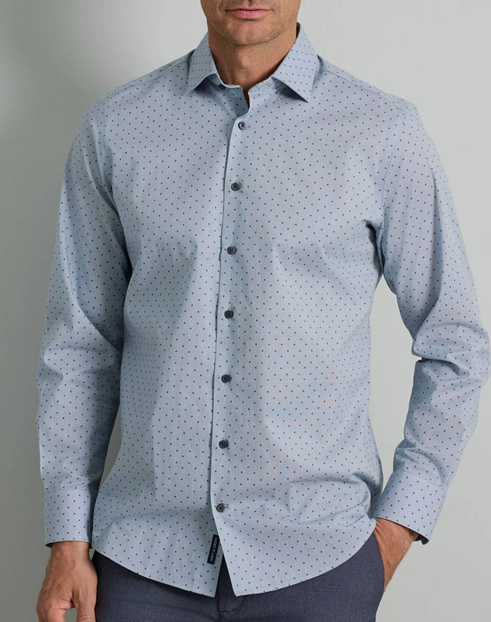 NAVY&GREEN CAMASA FIT LINE