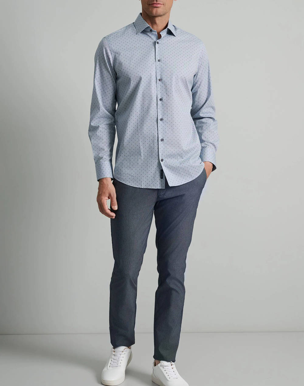 NAVY&GREEN CAMASA FIT LINE