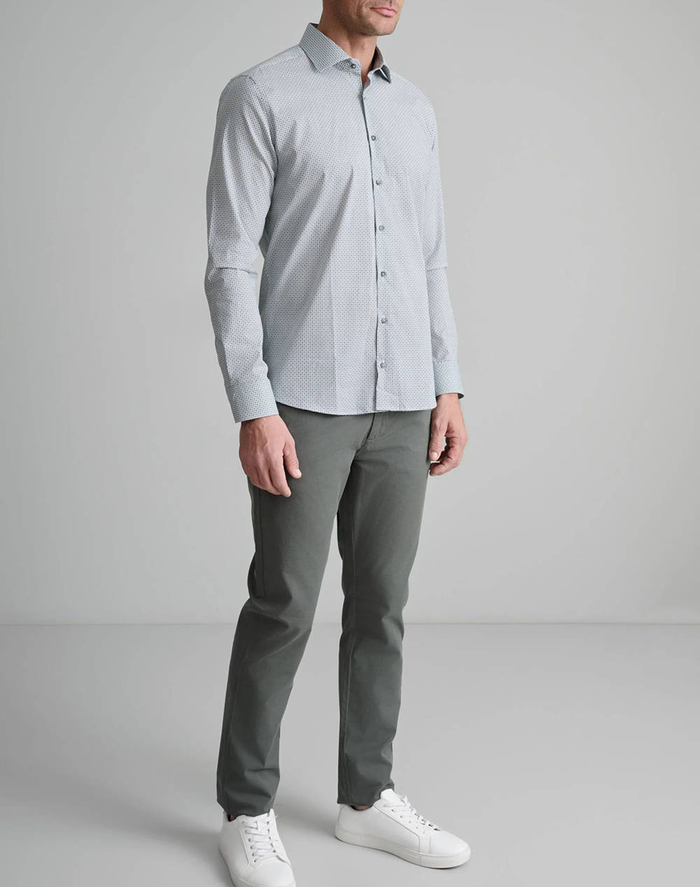 NAVY&GREEN CAMASA FIT LINE