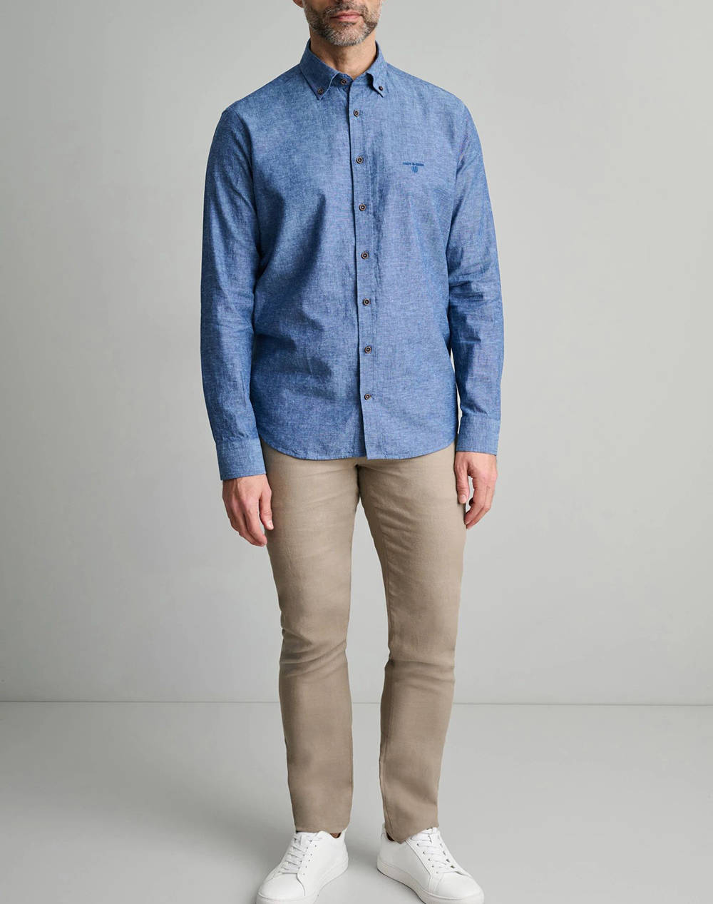 NAVY&GREEN CAMASA COMFORT FIT