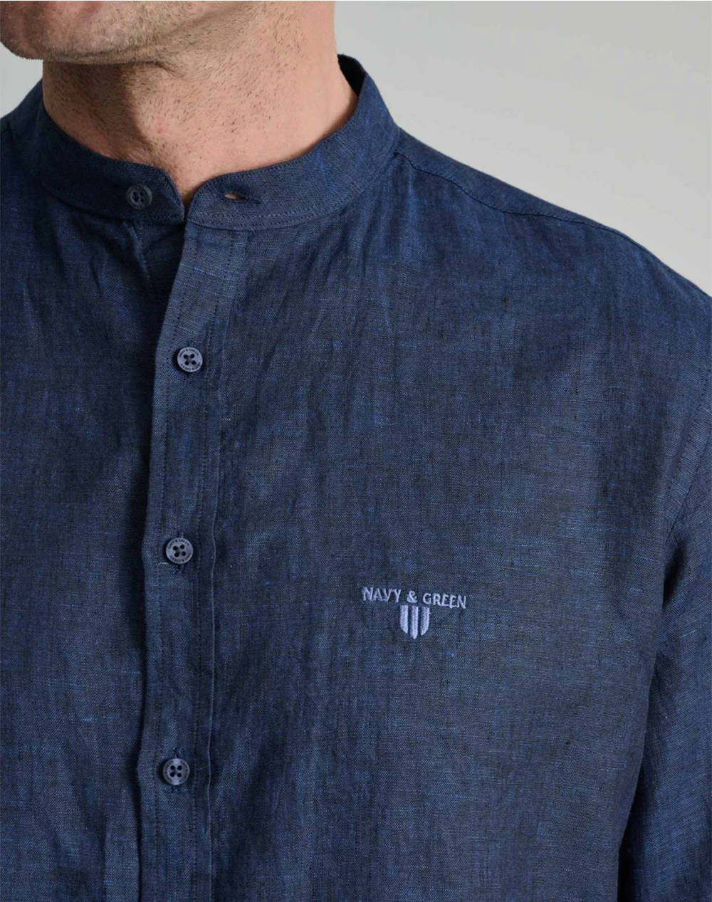 NAVY&GREEN CAMASA ΜΑΟ COMFORT FIT