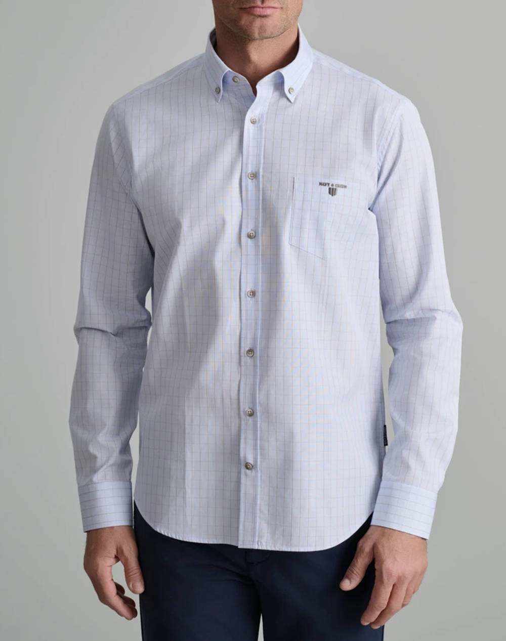 NAVY&GREEN CAMASA COMFORT FIT