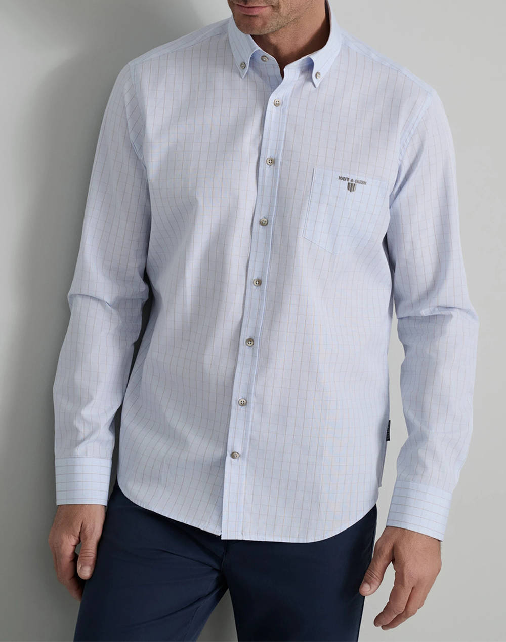 NAVY&GREEN CAMASA COMFORT FIT