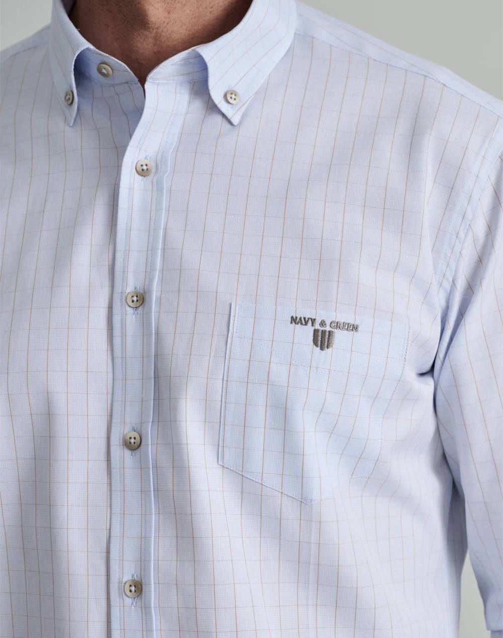 NAVY&GREEN CAMASA COMFORT FIT