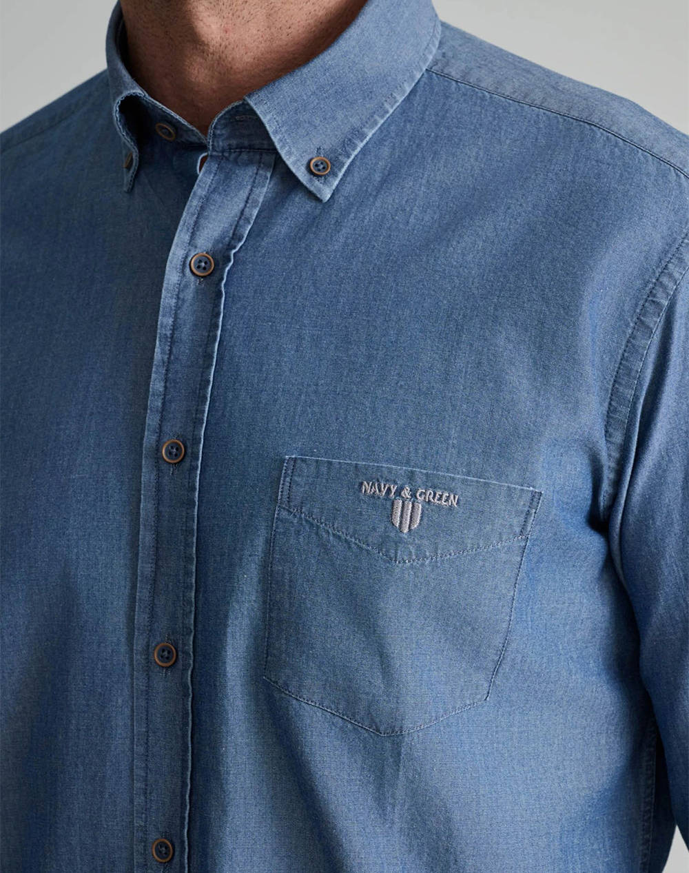 NAVY&GREEN CAMASA COMFORT FIT