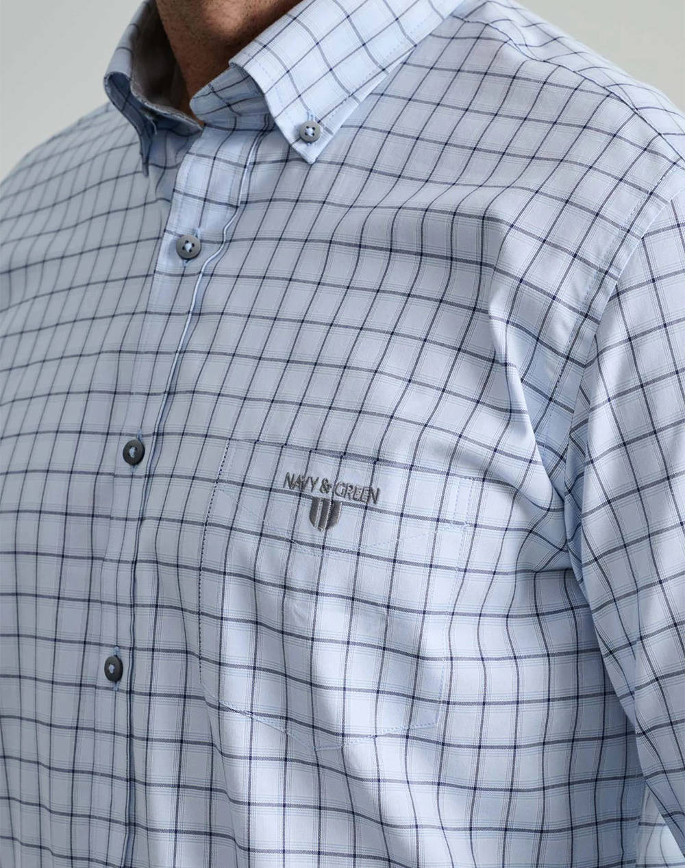 NAVY&GREEN CAMASA COMFORT FIT