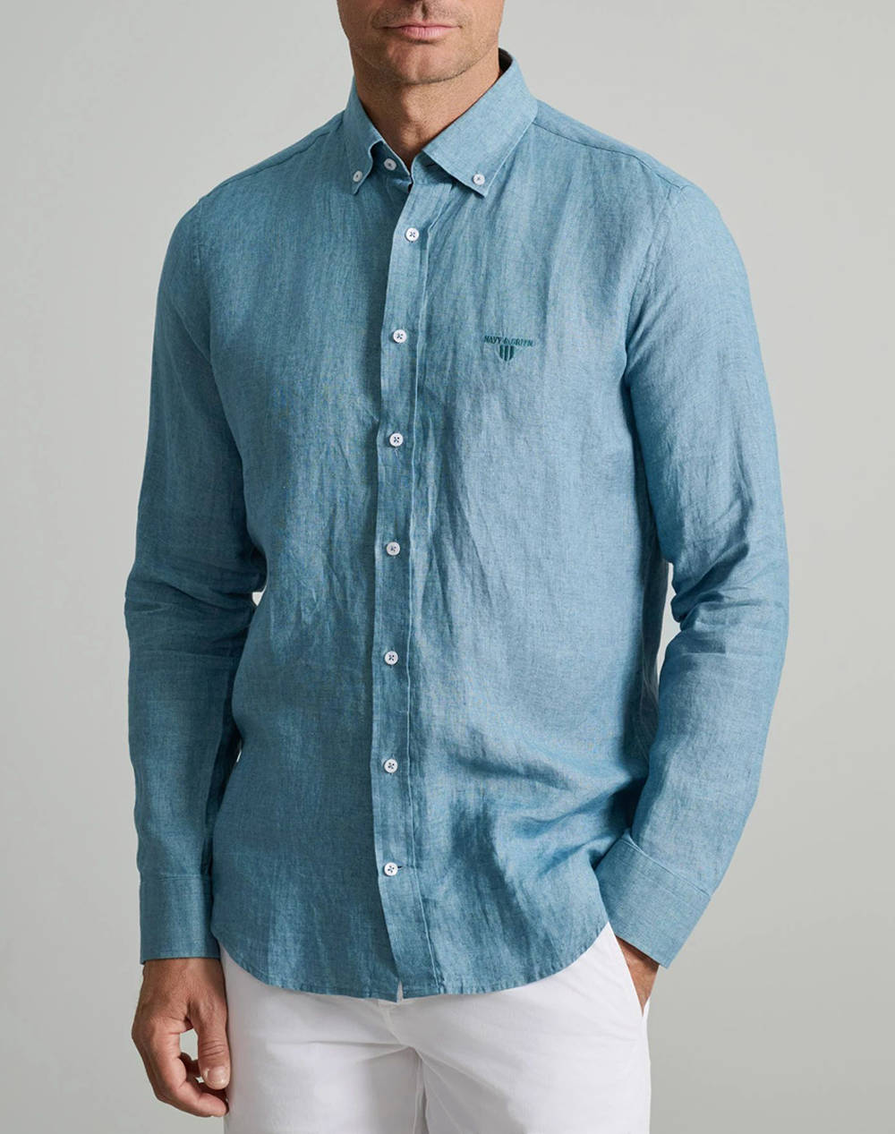 NAVY&GREEN CAMASA COMFORT FIT