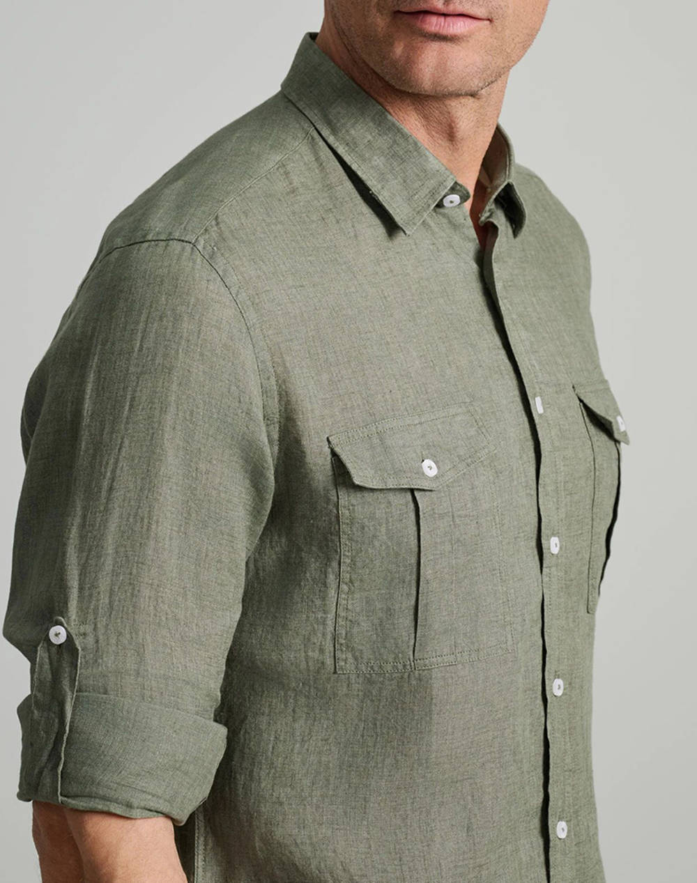 NAVY&GREEN CAMASA FIT LINE