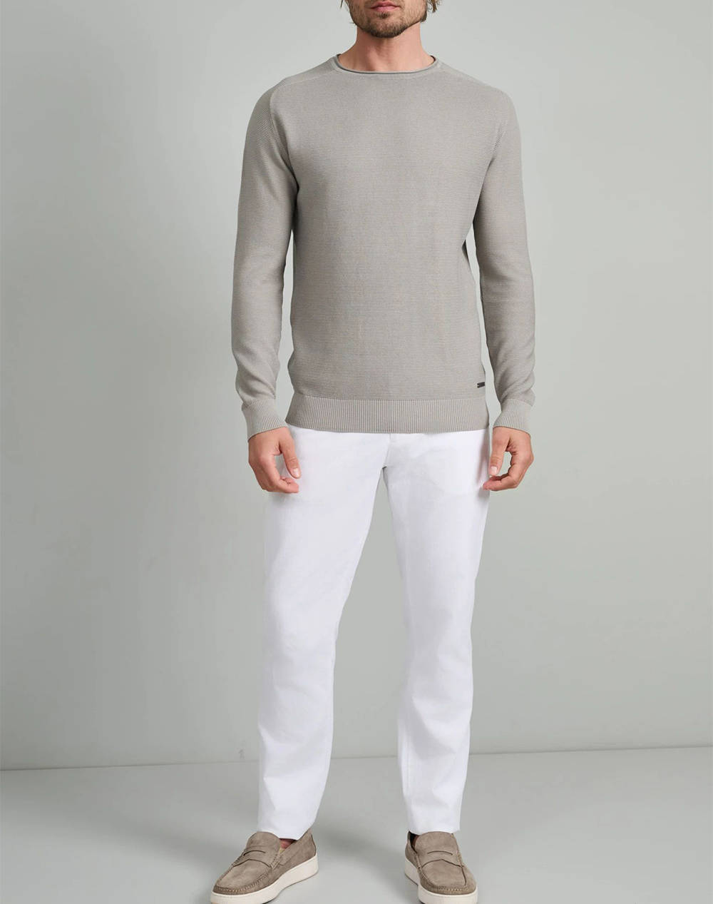 NAVY&GREEN TRICOTAT DIN BUMBAC DECOLTEU, 2TONE