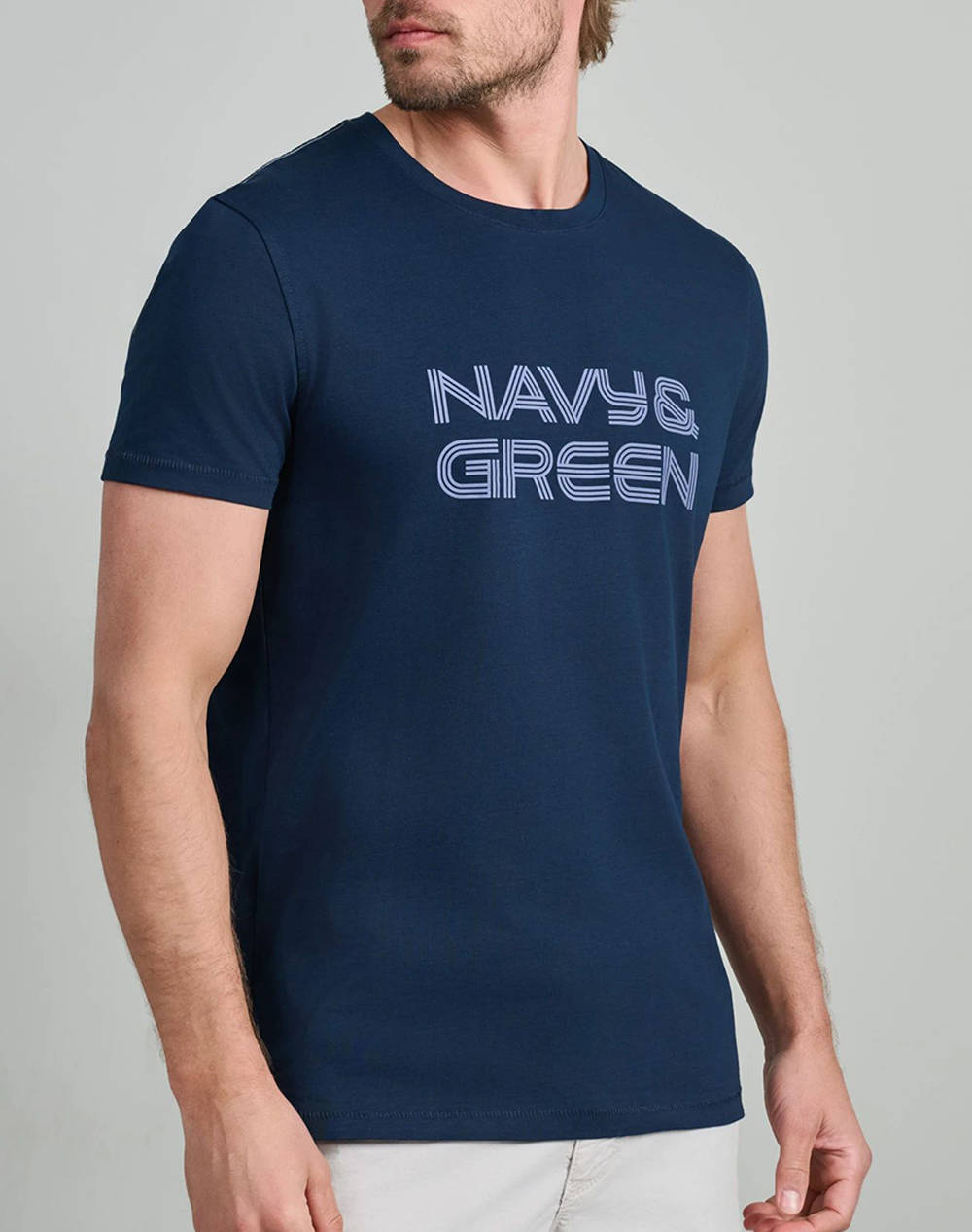 NAVY&GREEN BLUZA DECOLTEU