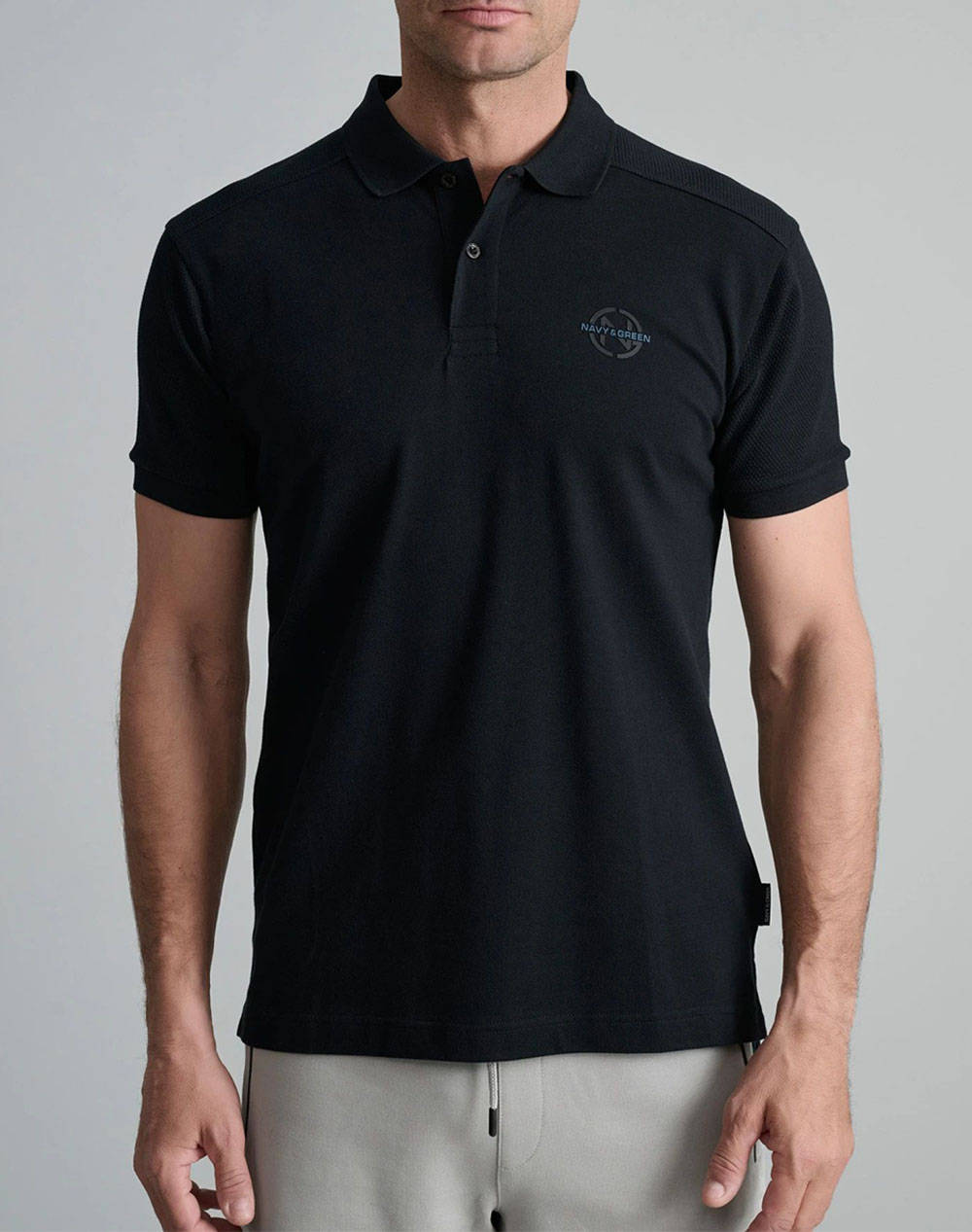 NAVY&GREEN BLUZA POLO
