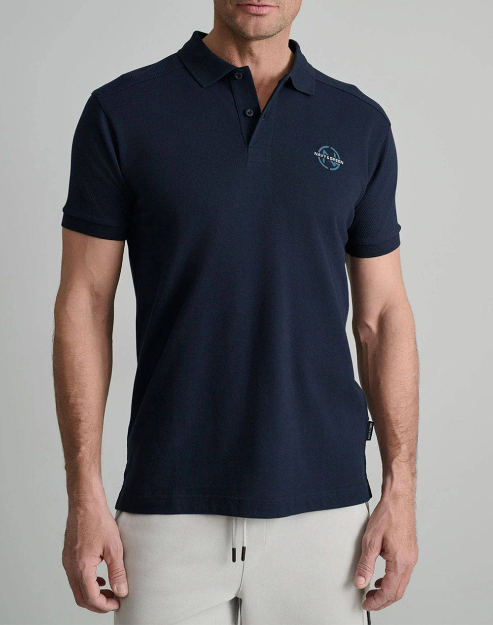 NAVY&GREEN BLUZA POLO