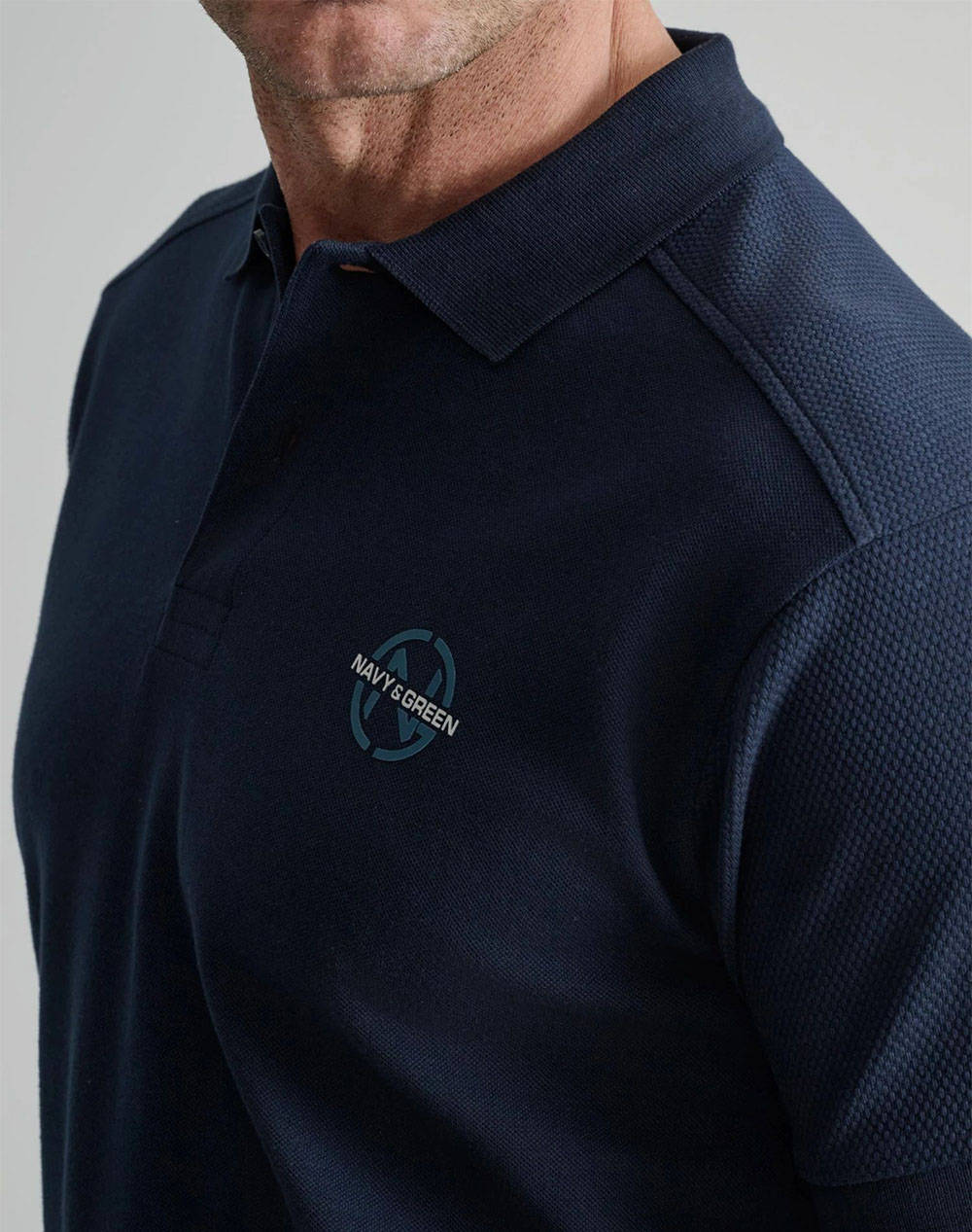 NAVY&GREEN BLUZA POLO
