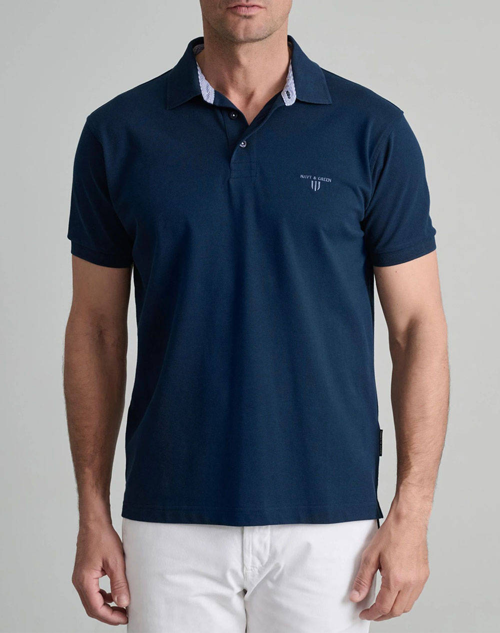 NAVY&GREEN BLUZA POLO