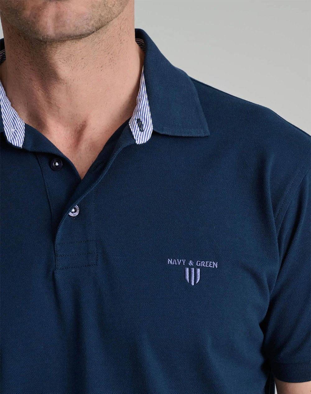 NAVY&GREEN BLUZA POLO