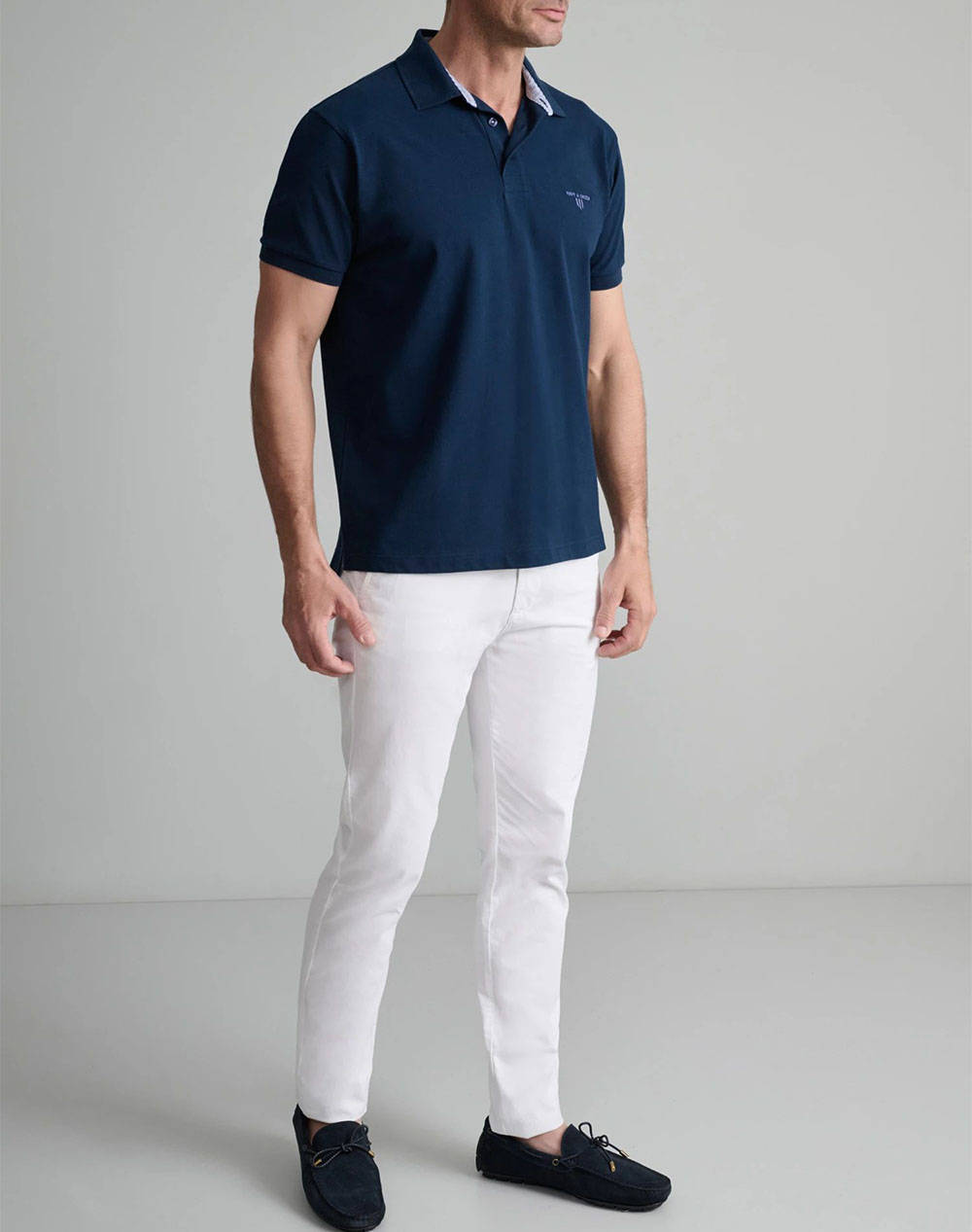 NAVY&GREEN BLUZA POLO