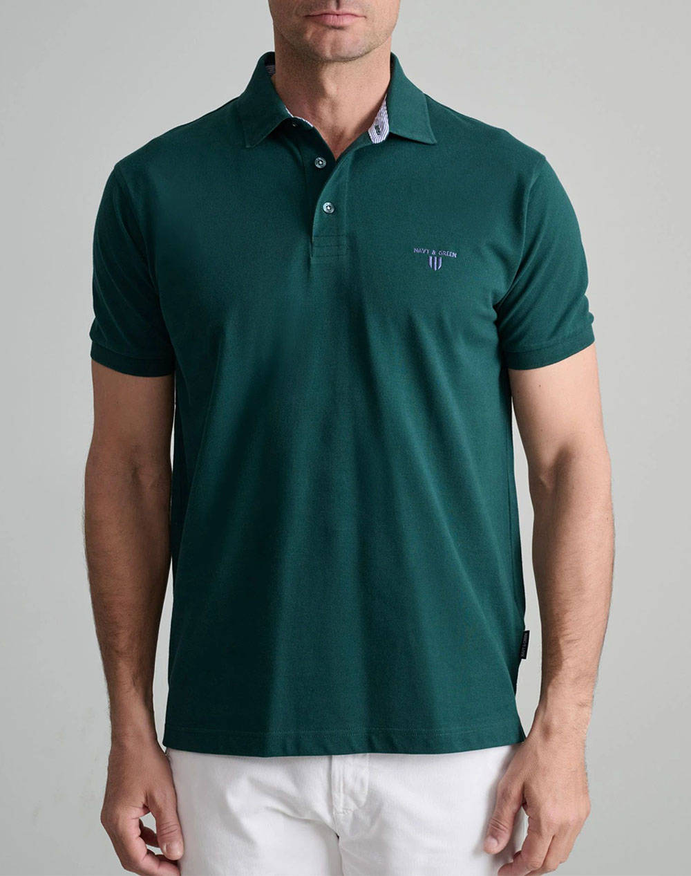 NAVY&GREEN BLUZA POLO