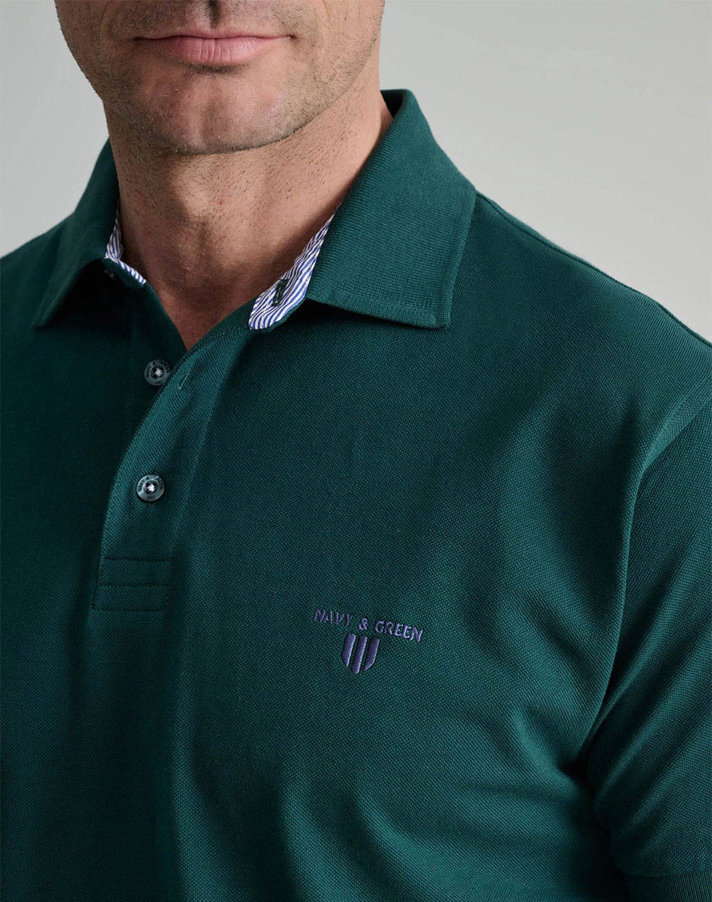 NAVY&GREEN BLUZA POLO