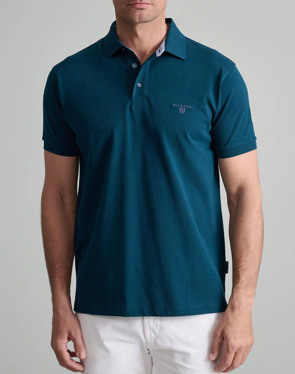 NAVY&GREEN BLUZA POLO