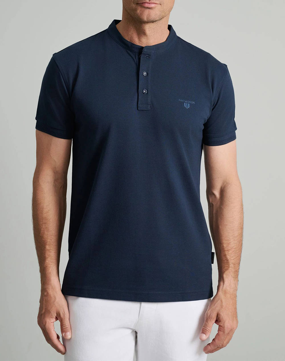 NAVY&GREEN BLUZA CU NASTURE, YOUNG LINE